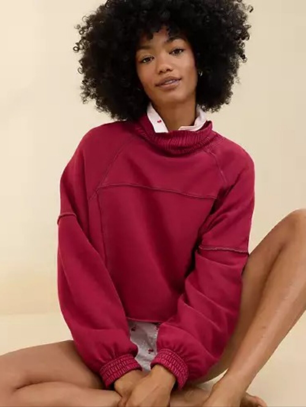 Aerie - Like New Cherry Tart New Heights Turtle Neck - M